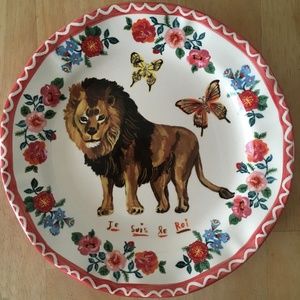 Nathalie Lete Francophile Lion 10" Dinner Plate